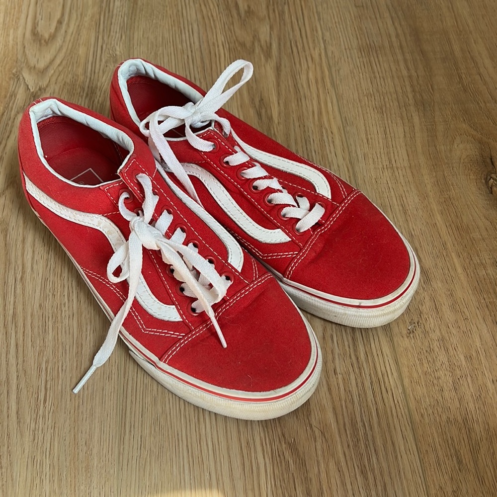 Red vans size 8 women s